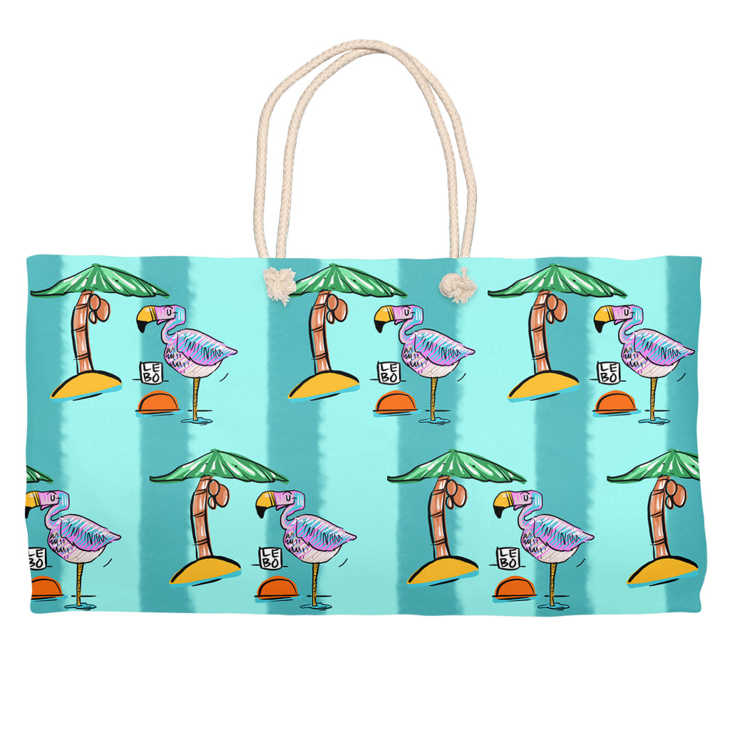Tropicool Flamingogo - Lebo Beach Tote